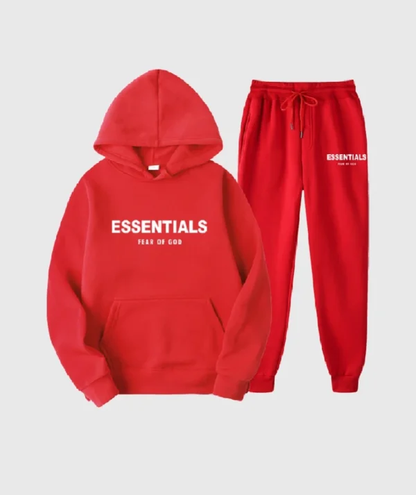 Red Essentials Tracksuit